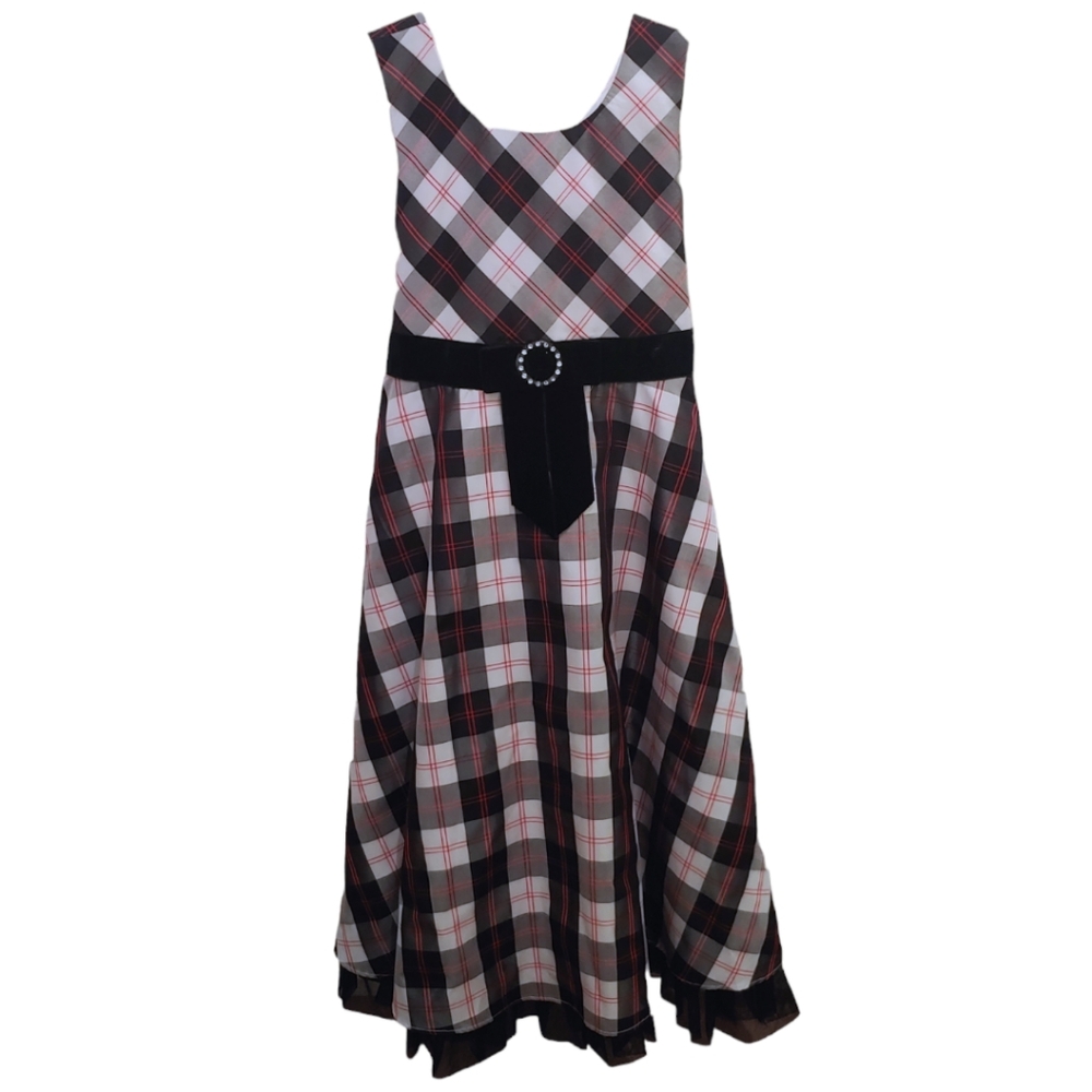 Jona Michelle Girls Plaid Dress